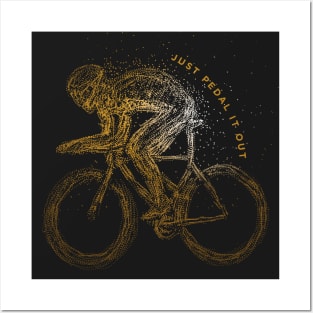 Bike shirt | Cyclist riding a bicycle - just pedal Posters and Art